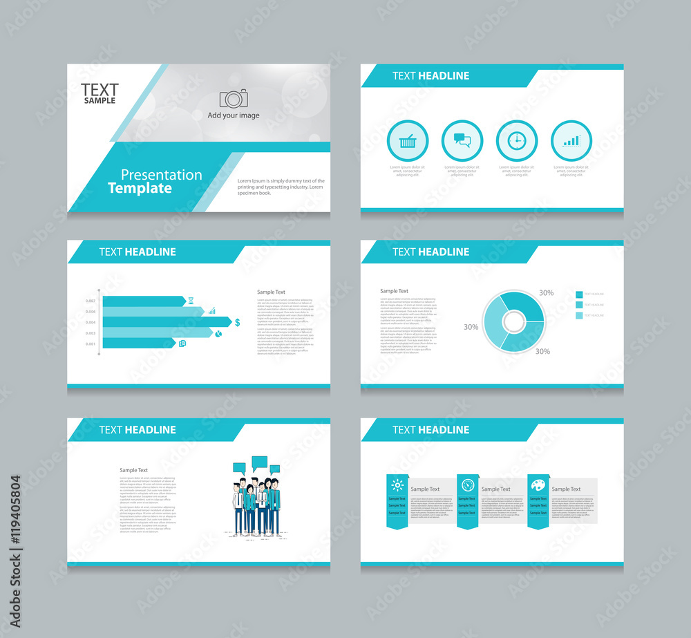  page presentation layout design template with info graphic element