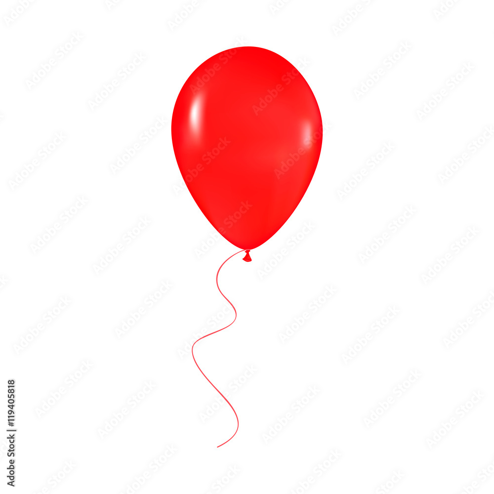 red shiny balloon with ribbon red shiny balloon with ribbon