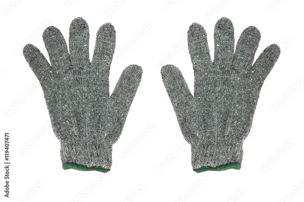cotton gloves on white background. cotton gloves on white background.