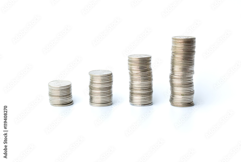 silver coin isolated on white background silver coin isolated on white background