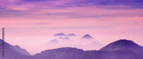 purple Volcano sunrise
