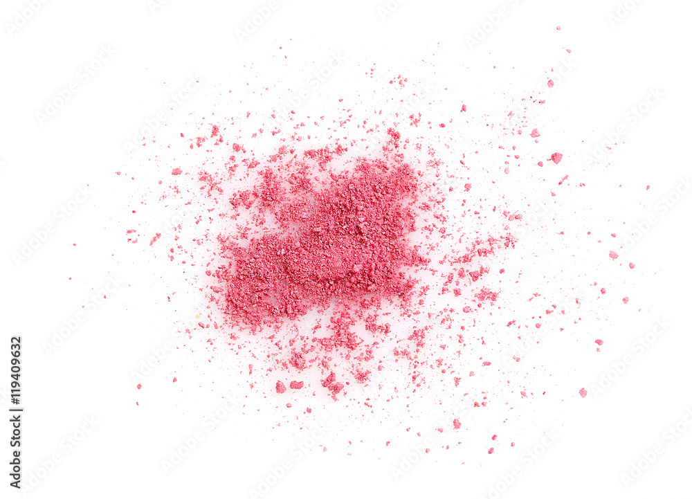 Pink eye shadow isolated on white Pink eye shadow isolated on white