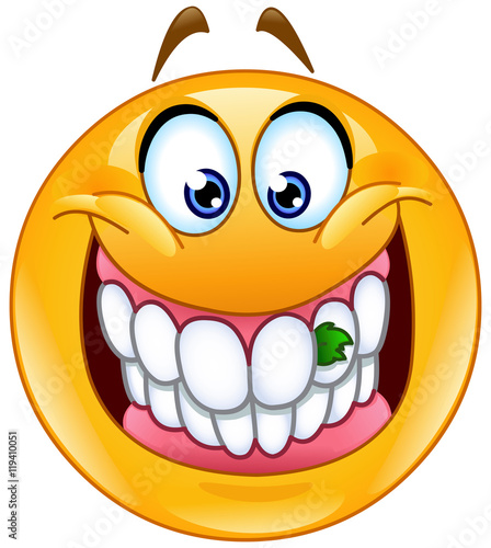 Food stuck in teeth emoticon