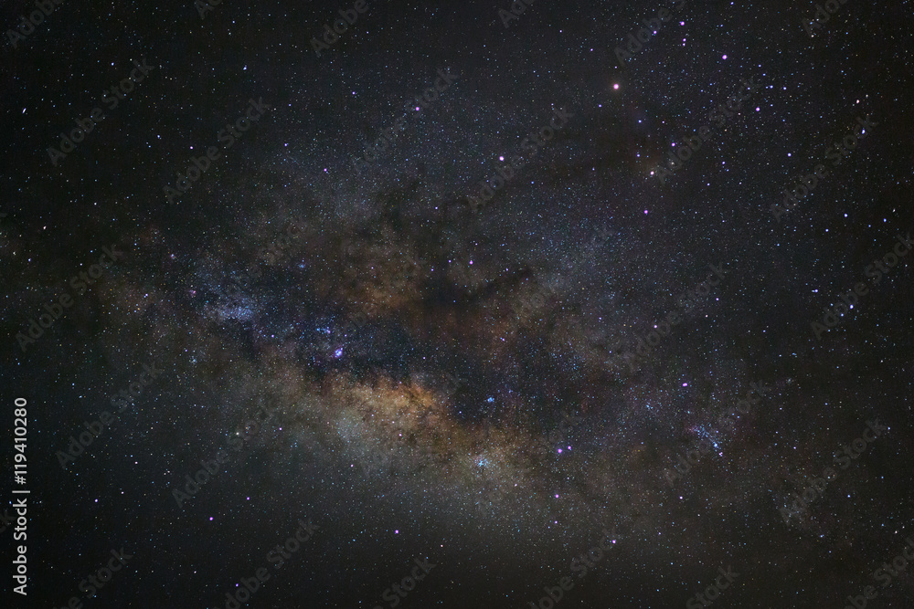 Milky way galaxy with stars and space dust in the universe, Long Milky way galaxy with stars and space dust in the universe, Long
