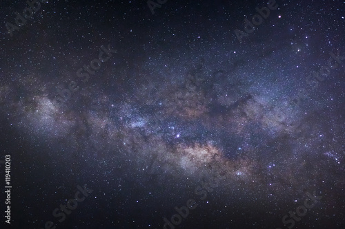 Milky way galaxy with stars and space dust in the universe, Long © sripfoto