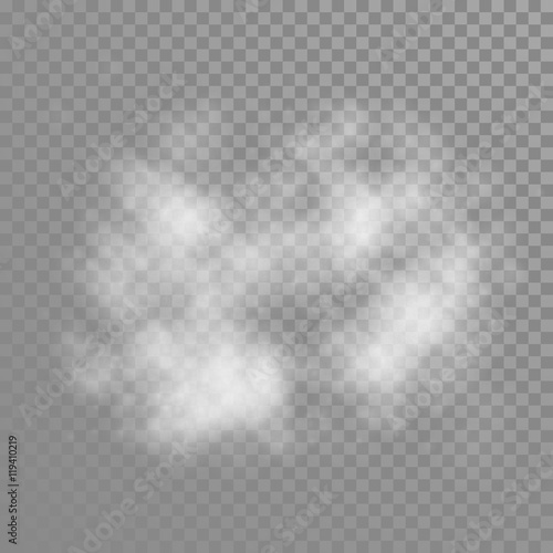 Cumulus cloud on transparent background