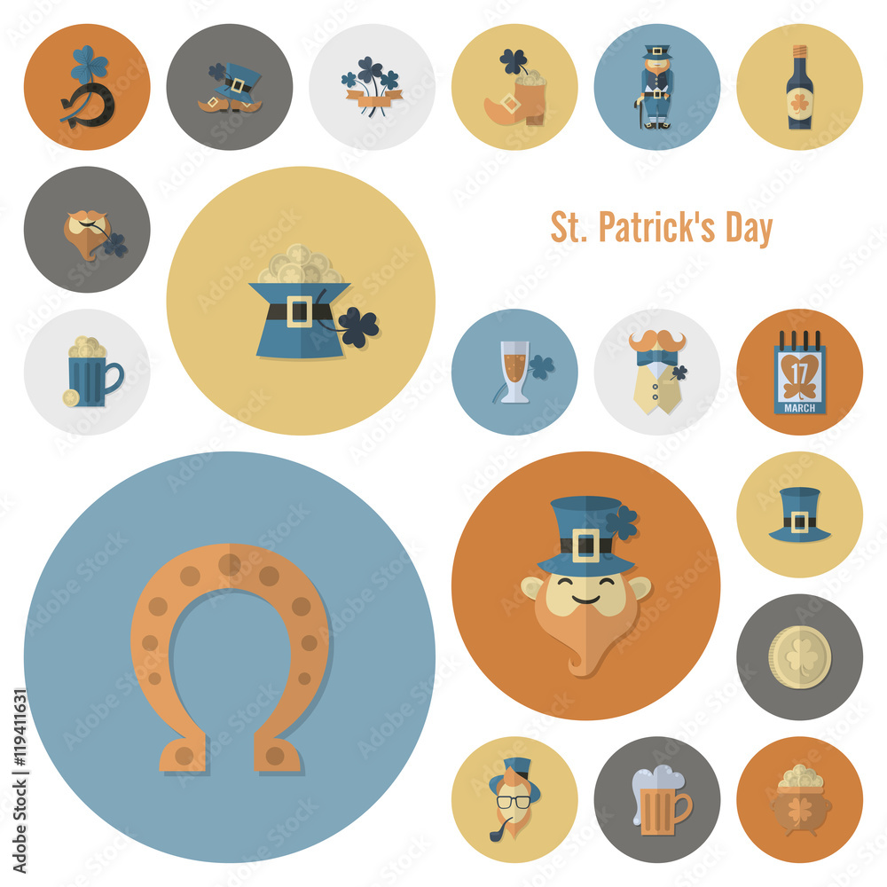 Saint Patricks Day Icon Set