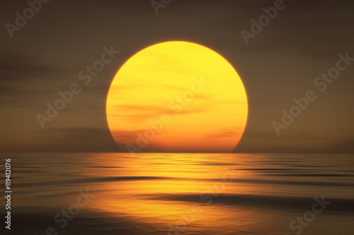 a sunset over the sea © magann