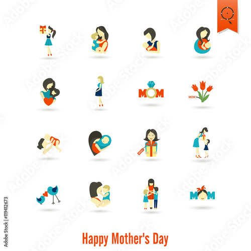 Happy Mothers Day Icons