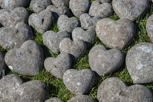 Stone hearts decor