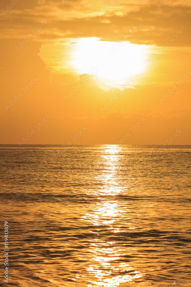 landscape of beautiful cloudy sky and sea at dawn (can use as background)
