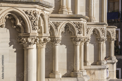 Detail of facade of the Cuenca's Cathedral, Cuenca, Spain