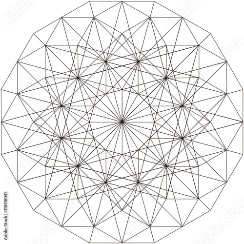 geometric pattern in black and white. Page for coloring book