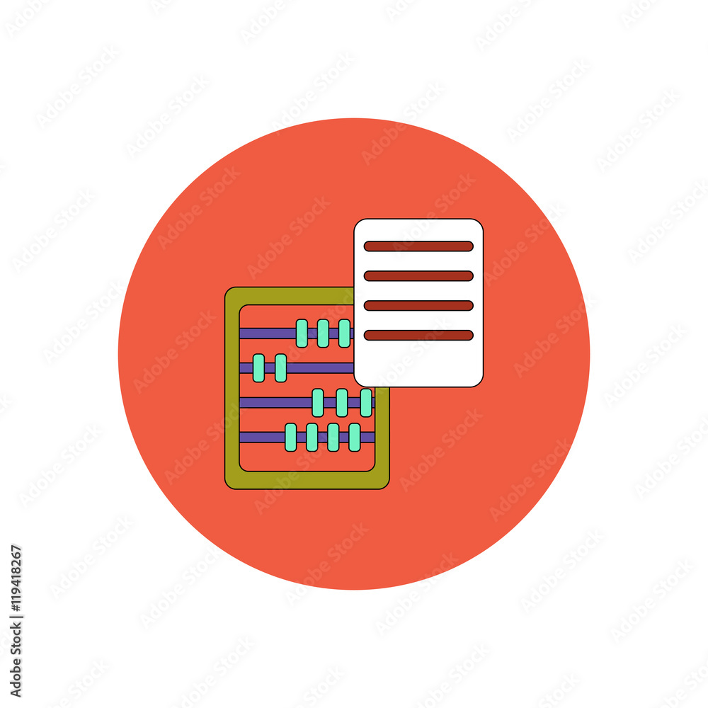 Vector illustration in flat design of abacus and blank Vector illustration in flat design of abacus and blank
