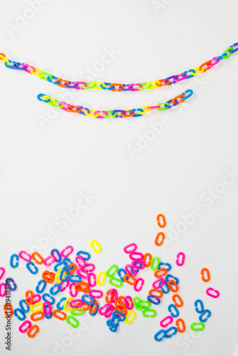 Fototapeta Naklejka Na Ścianę i Meble -  Colorful plastic chain