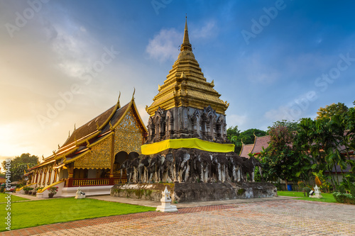 Wat Chiang Man at sunrise, Thailand
