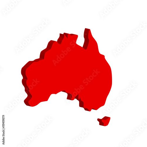 Australian continent. Bulk illustration