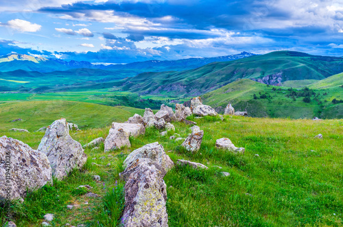 The stone alley in highlands photo