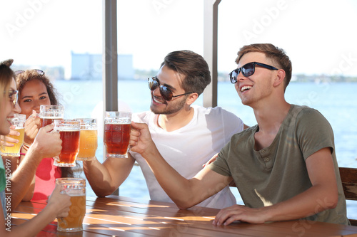 Group of friends hanging ou...