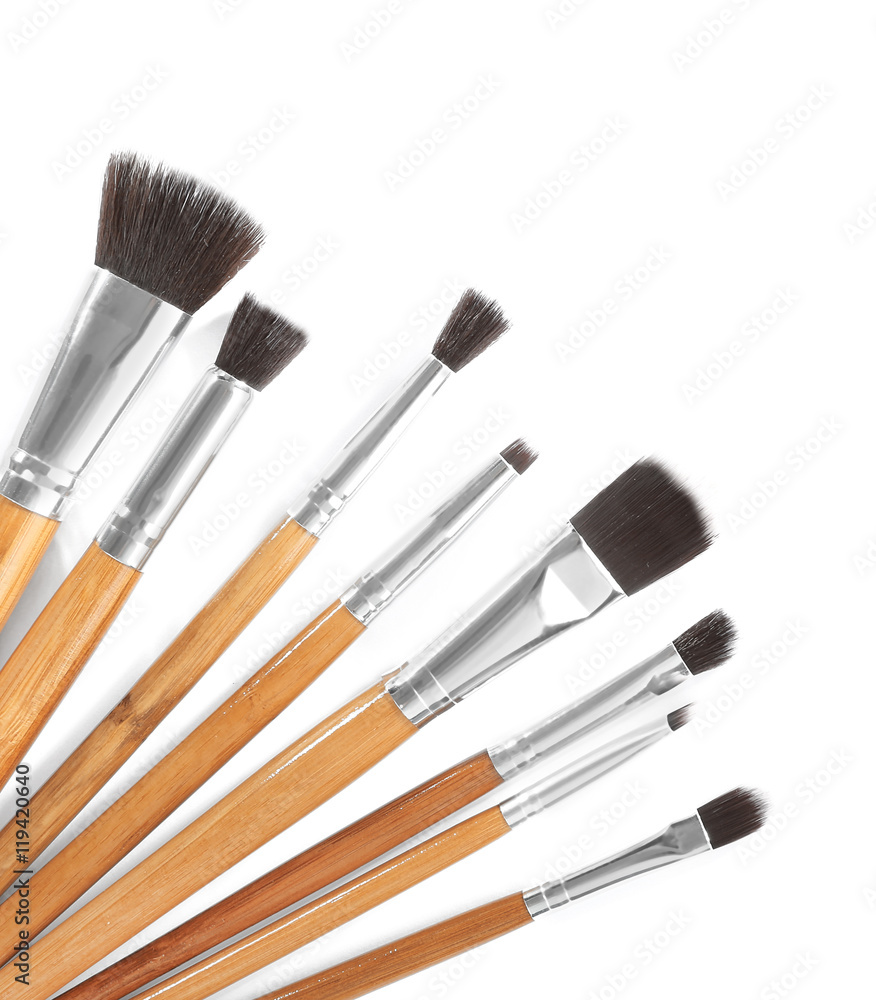 Make up brushes isolated on white Make up brushes isolated on white