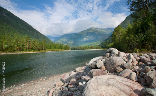 mountain River. East Sayan river Shumak photo