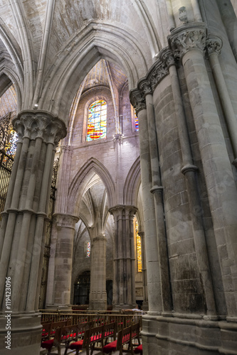 Detail of vault of Cathedral of Our Lady of Grace and Saint Julian, Cuenca, Spain