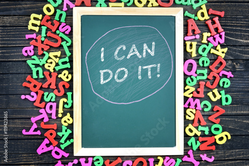 I can do it text on school board