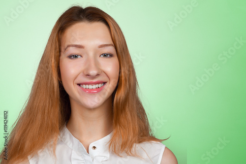 Portrait Of Young Smiling Beautiful Woman