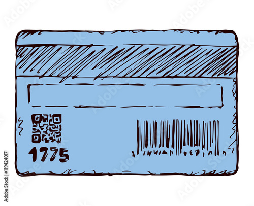 Bank card. Vector drawing