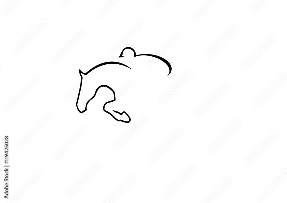 Fototapeta premium Springpferd