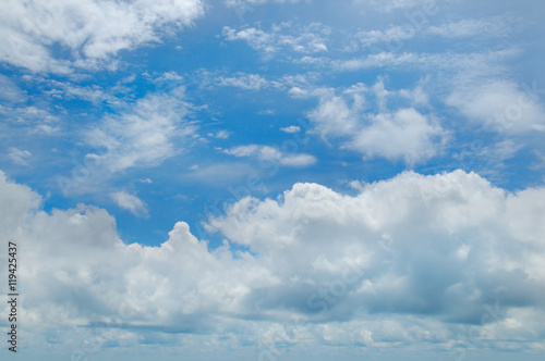 Fototapeta Naklejka Na Ścianę i Meble -  blue sky and white cumulus clouds