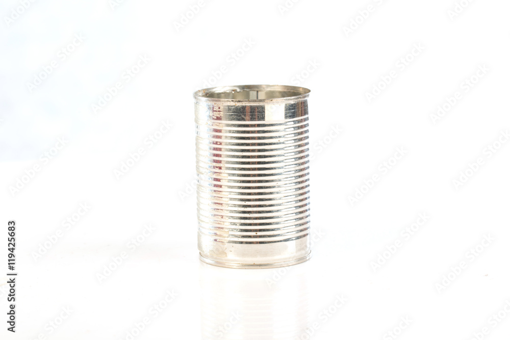 empty can with white background,selective focus empty can with white background,selective focus