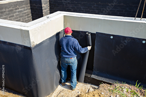 Waterproofing foundation building