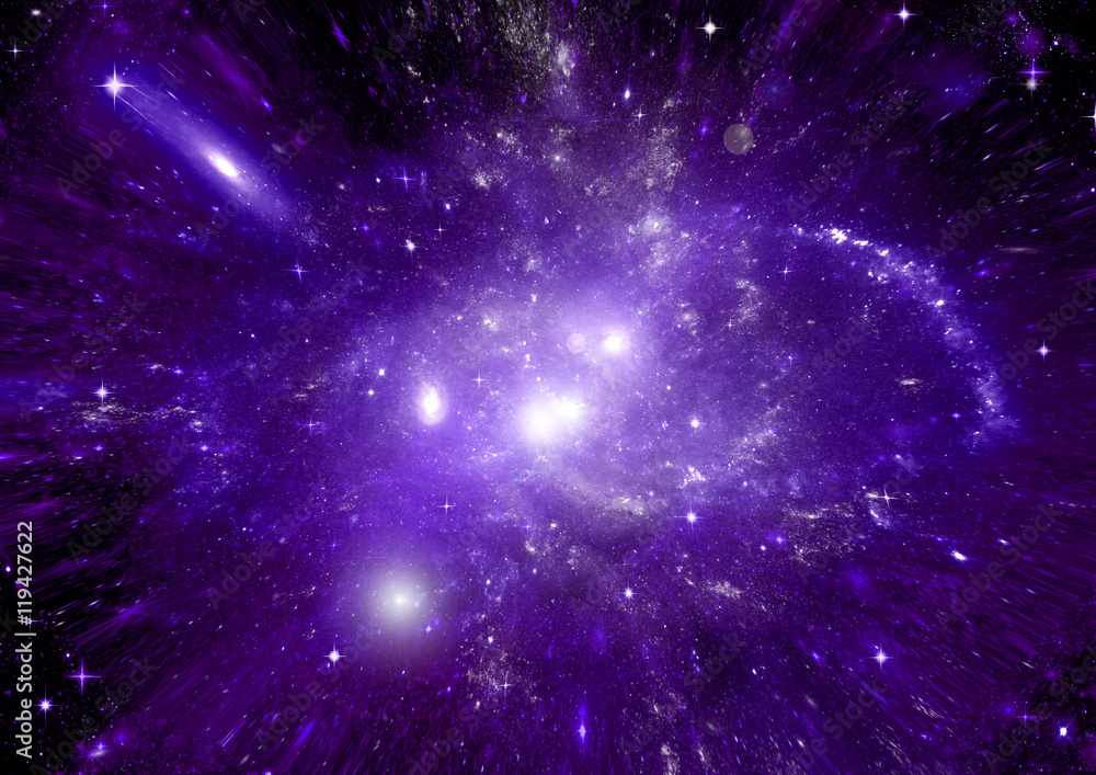 galaxy in a free space