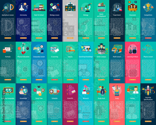 Education and Science Vertical Banner Concept