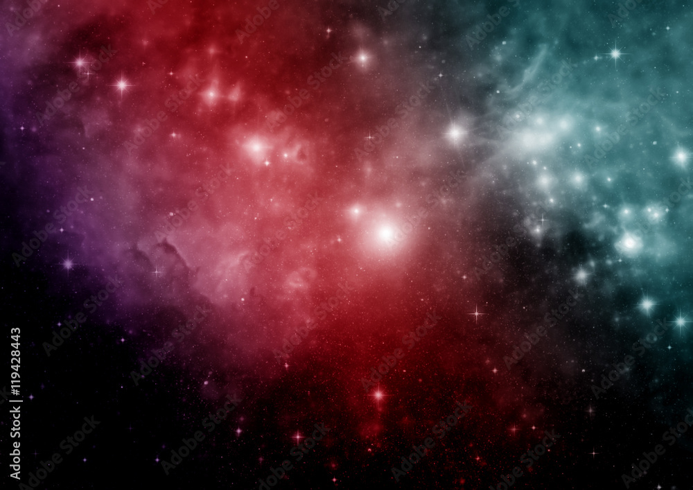 galaxy in a free space galaxy in a free space