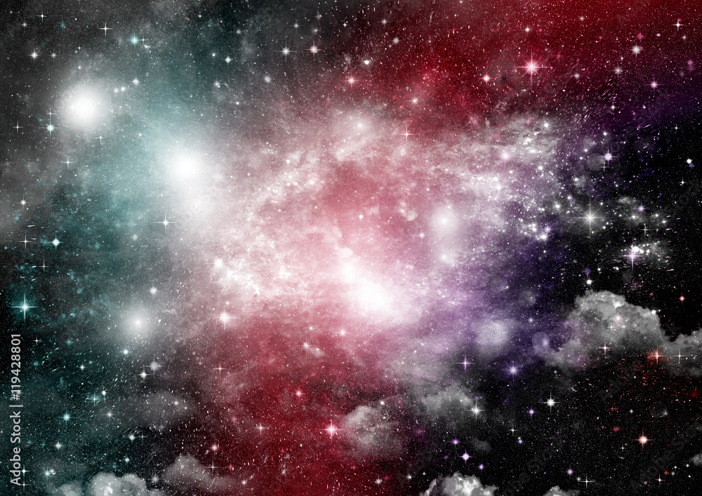 Naklejka premium galaxy in a free space