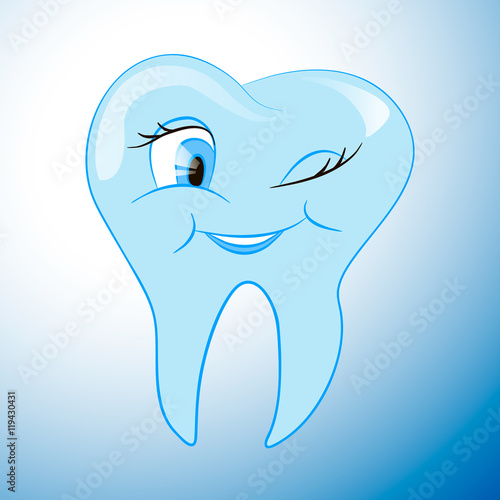 white pure fun tooth