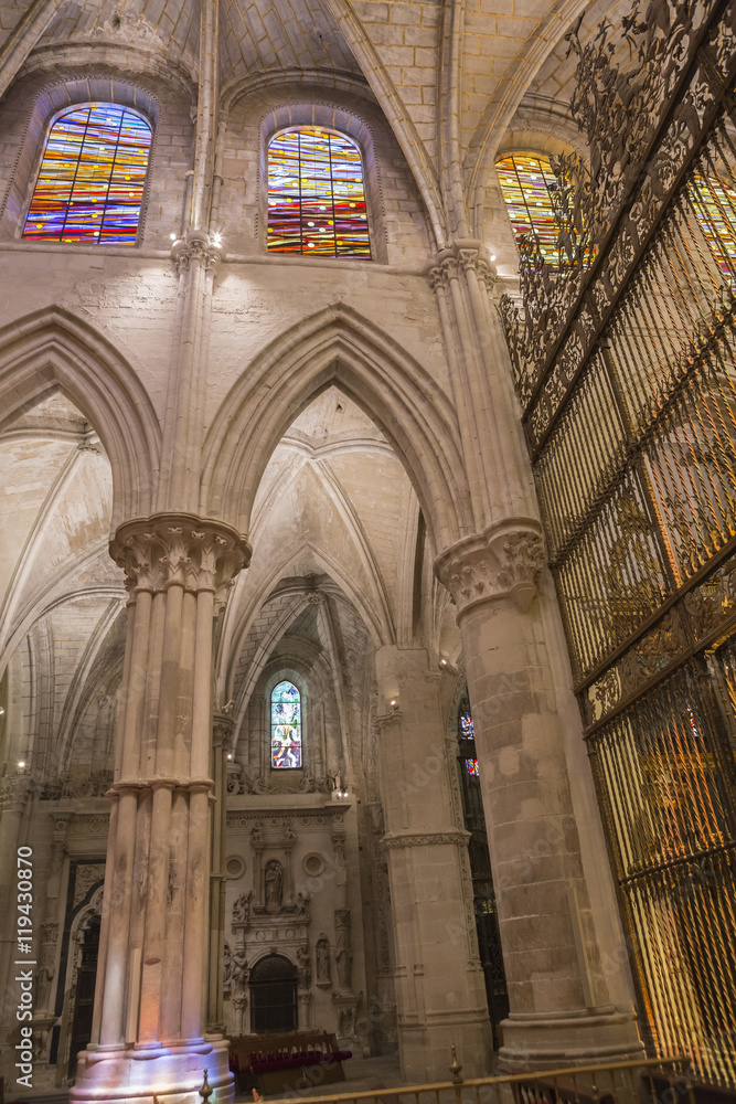 Detail of vault of Cathedral of Our Lady of Grace and Saint Julian, Cuenca, Spain