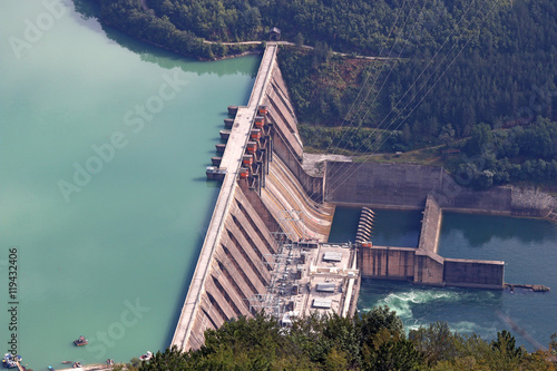 hydroelectric power plant on river