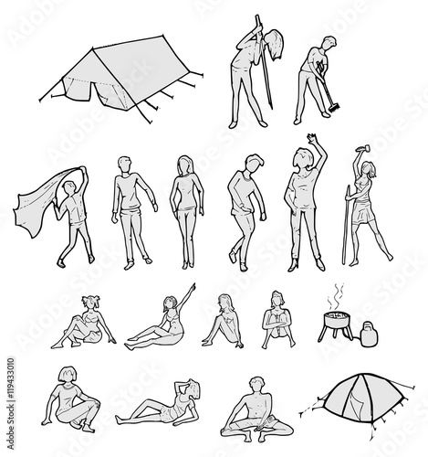 mensen op de camping