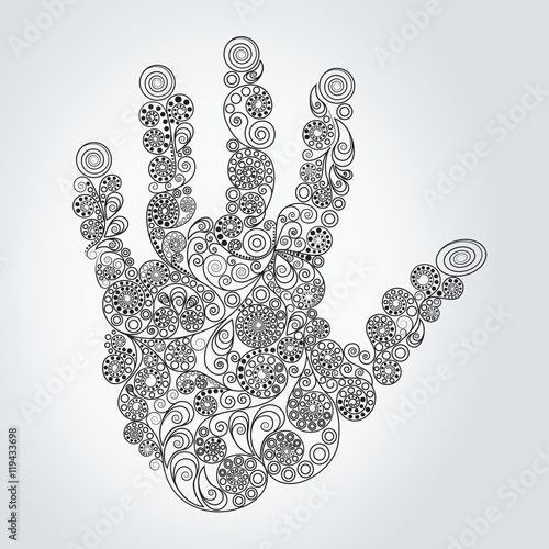 Hand black vector