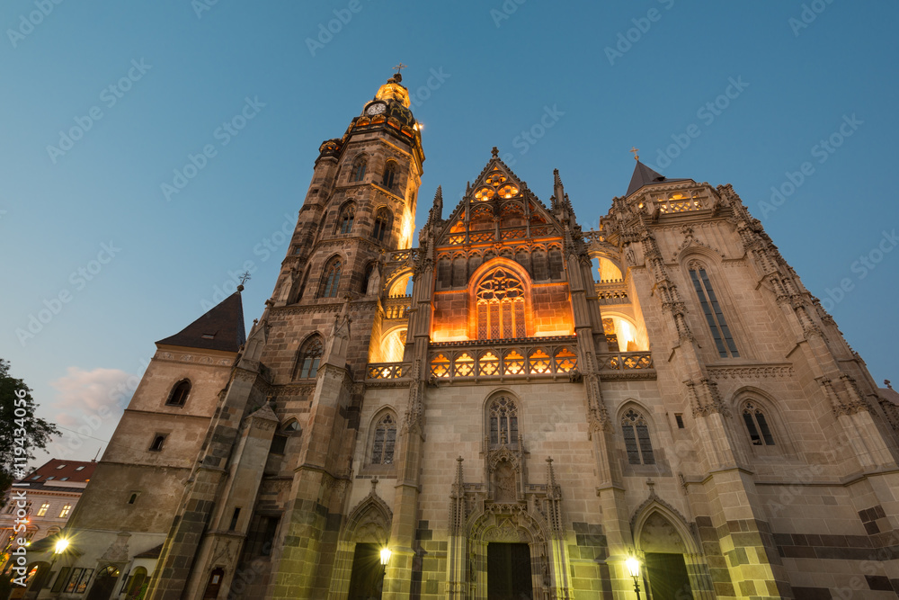 Saint Elisabeth gothic Cathedral in Kosice, the biggest in Slovakia