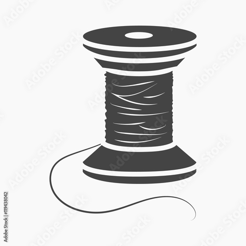 Spool of thread icon of vector illustration for web and mobile