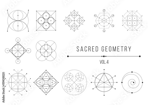 Sacred Geometry Bundle. Vector Illustration