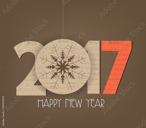Creative happy new year 2017 design
