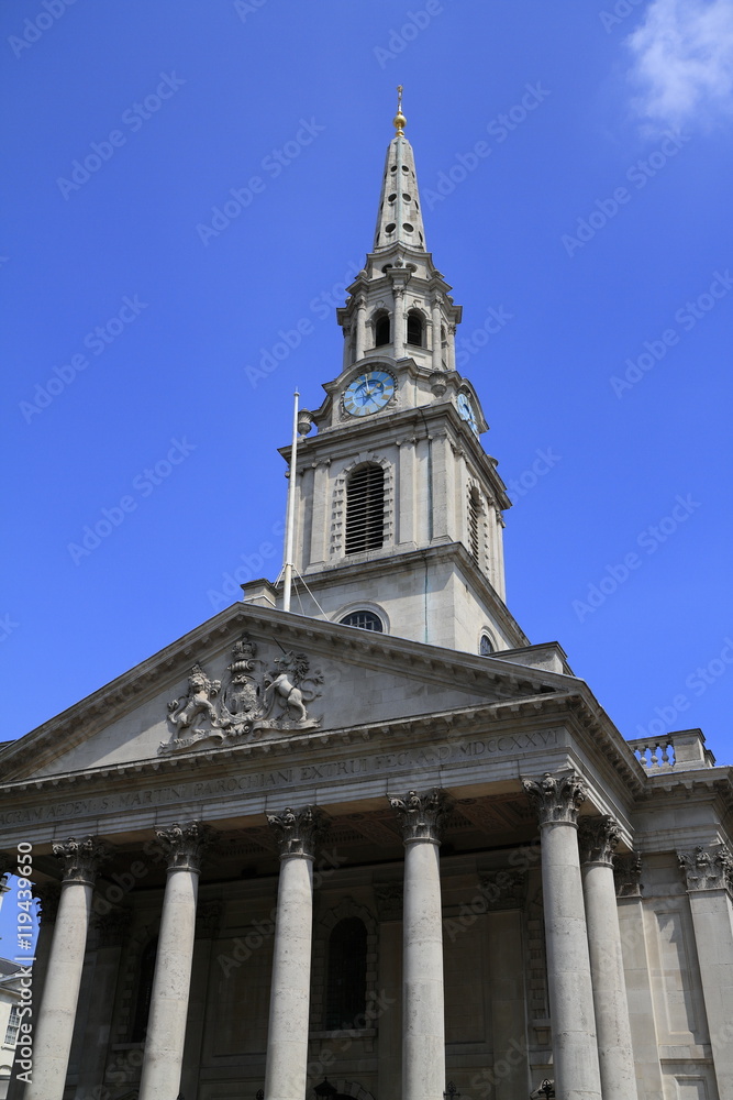 The church of St Martin's in the Fields London