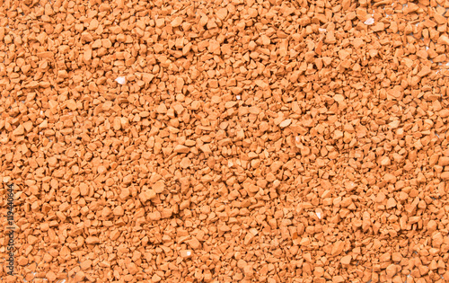 Top view of instant coffee grains.
