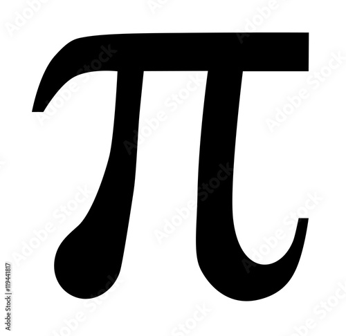 Pi symbol vector icon. photo