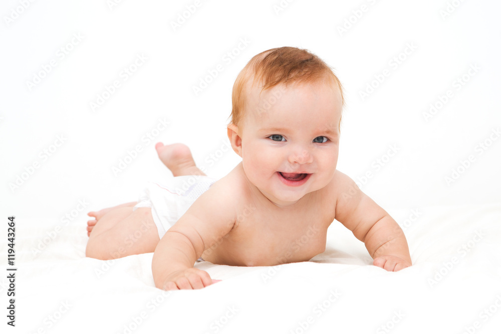 Funny little baby lying down on a blanket . Newborn child relaxing in bed. Nursery for young children. Textile and bedding for kids.
Funny little baby lying down on a blanket . Newborn child relaxing in bed. Nursery for young children. Textile and bedding for kids.